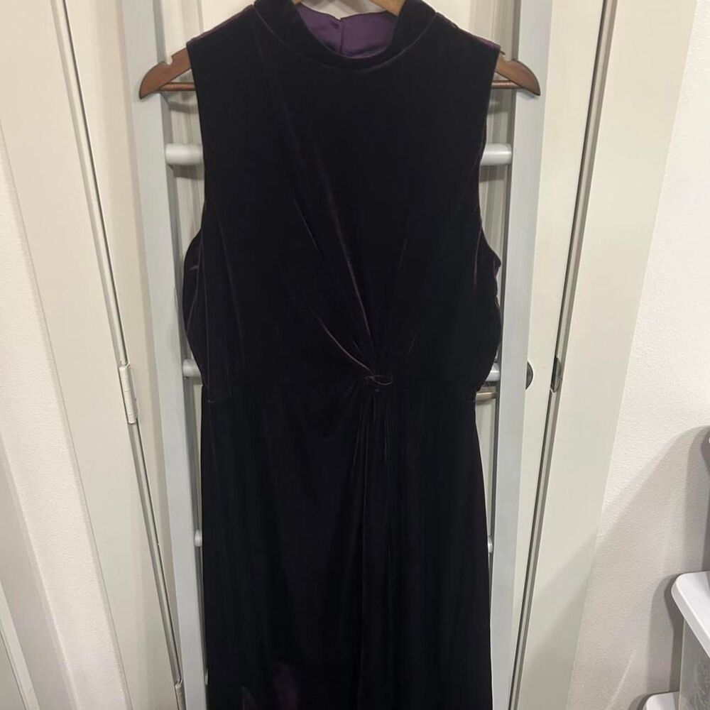 Lane-bryant Women's Purple Velvet Dress